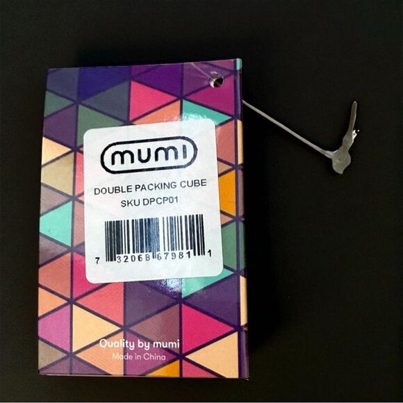 New with Tags Mumi Double Packing Tube Gray and Yellow Zipper Trim - Picture 4 of 6